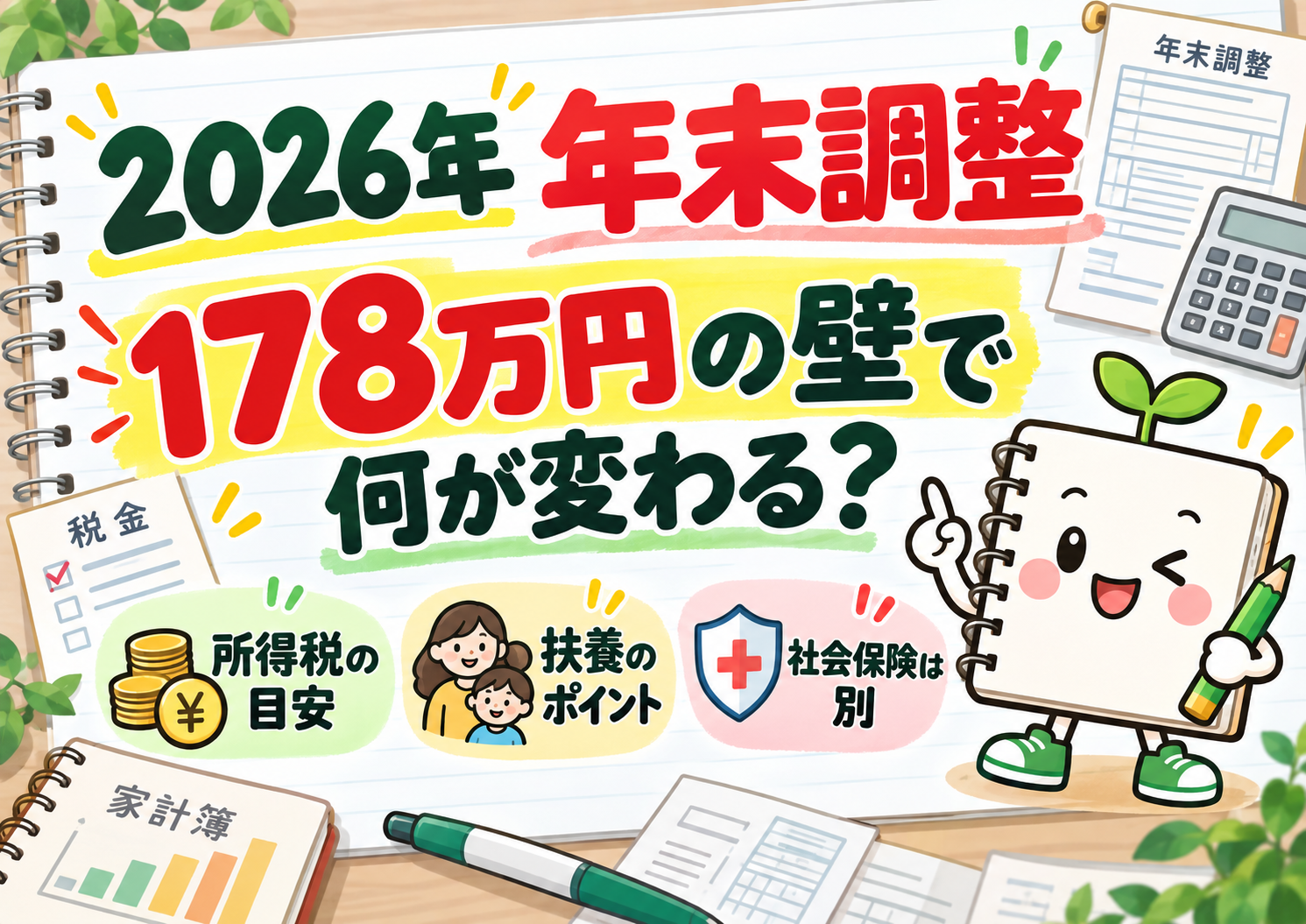 【2026年末調整】「178万円の壁」で勘違いしやすい5つのポイント